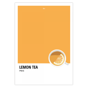 Affiche inspiration Pantone orange thé au citron